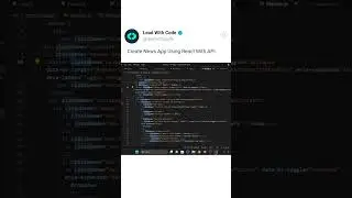 Make Live News Website Using React With API #coding #programming #react #shorts #viral