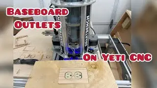How to Install an Electrical Outlet Into Your Baseboard with CNC               #cncwoodworking