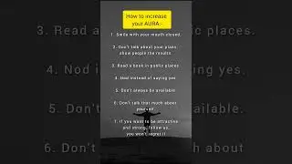 How to increase your AURA #psycholgyfacts #psychology #trending #shorts #fyp #trending #qoutes #yt