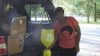 Carolyn's balloon popping in park