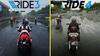 RIDE 4 Vs RIDE 3 Rainy Weather Gameplay Graphics Comparison
