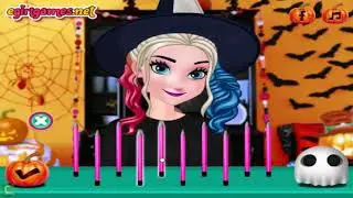 Anna And Elsa Halloween Night   Disney Frozen Princess Dress Up And Makeup Games For Girls 720p 30fp