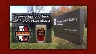 Surly Brewing Tips & Tricks at Westonka Library: November 4, 2015