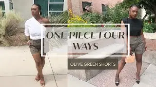 Styling Olive Green Shorts for the Summer | One Piece Four Ways | How to Style | Freely Renee