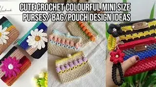 Cute crochet colourful mini size purses/bag/pouch design ideas 😍❤️ BASIC FASHION #trending