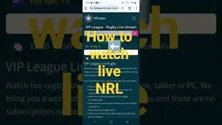 How to watch live NRL