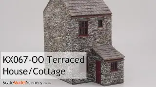 KX067-OO Terraced House/Cottage Laser-Cut OO Gauge Kit From Scale Model Scenery