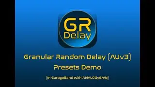 GRDelay for iOS / macOS (AUv3) - Granular Random Delay - Presets Demo