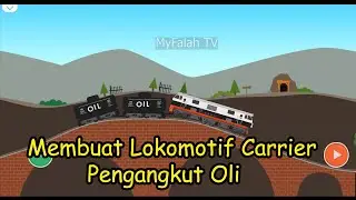 Membuat Kereta Api Lokomotif Pengangkut Oli Labo Brick Train Gameplay
