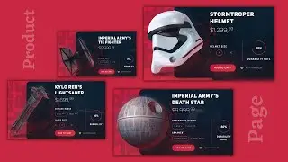 Create Star War Product Page Using HTML , CSS & JS |  after effects star wars |  lego star wars