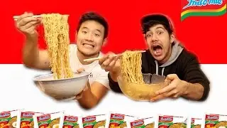 EATING INDOMIE FOR THE  FIRST TIME