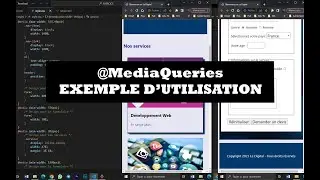 #22 Exemple d'utilisation  des  @MediaQueries pour le Responsive Design [ démo / tuto HTML CSS ]