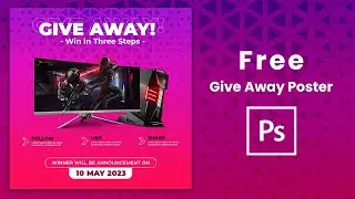 Giveaway Product Free Poster Design PSD Template