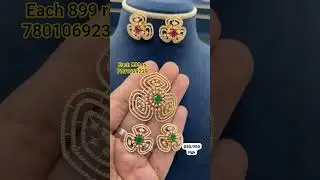 Trending Now 🔥 1 Gram Gold Diamond Pendant Set | Cheap & Best Quality| #shorts #trending #jewellery