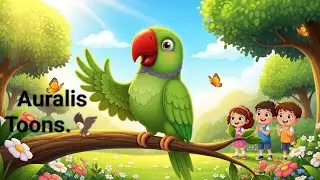  Kids Parrot song main tota main tota 🦅🦅 very interesting song @AuralisToons ❤️❤️