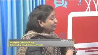 How is Microsoft promoting Charity in India?