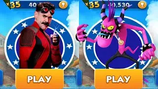 Sonic Dash - Dr. Robotnik vs Dr Zazz Mod All Characters Run Gameplay