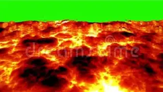 Real Lava Flow 4K Green Screen Free