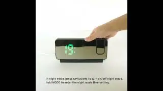 Big Screen LED Alarm Clock with 180&deg; Rotating Time Projection ET787