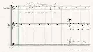 03 Requiem: Sanctus, G. Faur&eacute; - TENOR practice score (SAB+piano).