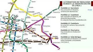 Alternativas de traslados durante la modernizaci&oacute;n de la L&iacute;nea 1 del Metro