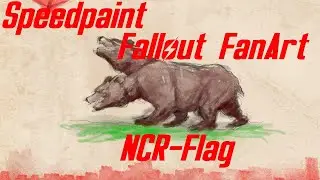 NCR Flag Speedpainting &ndash; Digital Watercolor + fictional NCR Anthem