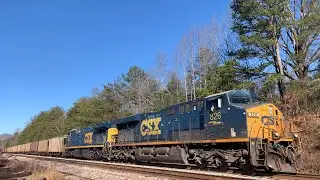 CSXT 826 Leads a C410 by Thermal on the Blue Ridge Sub! (plus, a horn salute & CSXT 439 on the rear)