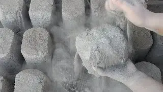  very dusty soft silky pure sand Dry crumble on steel sieve+in💦/oddlysatifying🤤💯