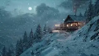 Heavy Blizzard Night Sounds for Sleeping Fast | 3 Hours Winter Snowstorm Ambience