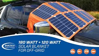 Get Off-Grid with Solar Blankets - 120 Watt and 180 Watt Baintech Solar Blanket