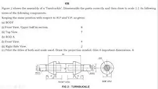 CBSE Class XII Engineering Graphics  SAMPLE QUESTION PAPER (2023-24) -  6