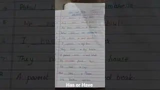 Has or Have worksheet