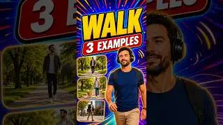 WALK  Meaning + 3 Examples | Improve Your English Fast! 🚀📚 #vocabulary #learnenglish