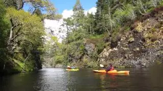 Kayaking through the Aigas Gorge with Eagle Brae Clients