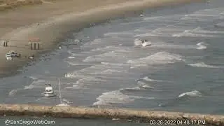 Multiple boats washed up on Breakers Beach after the storm