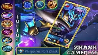 82.5% Current Winrate Zhask Best Build 2021 | Top 1 Global Zhask gameplay by JULIUS | mlbb