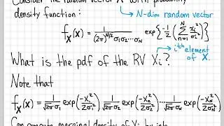 Random Vector Probability Density Function