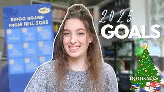 my reading goals for 2025 📚 bingo board from hell year long challenge