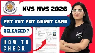 kvs nvs prt tgt pgt admit card 2026 | kvs nvs 2026 hall ticket