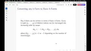 Basic k forms and standard presentation