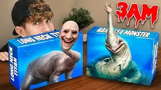 DO NOT OPEN MYSTERY WE SWAM TOO FAR IN THE OCEAN HAND SEA MONSTER BOXES at 3 AM!!