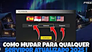 COMO MUDAR DE SERVIDOR NO FREEFIRE COMO ENTRAR EM OUTRO SERVIDOR COMO CRIAR CONTA SERVIDOR DA GRINGA