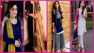Latest plain suit matching dupatta | Plain suit design 2020 | Plain suit designs 2020