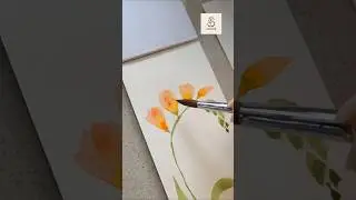 Painting freesia in watercolors #wocol #floralartist
