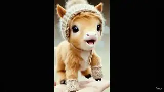 Cutest Thing Ever! Tiny Mini Pony in a Knit Hat Says 
