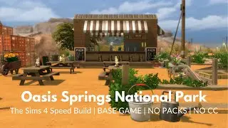 BASE GAME Oasis Springs National with Café Bar | The Sims 4 | Sims 4 Speed Build | NO PACKS | NO CC