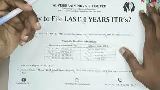 How To File LAST 4 YEARS ITR's? #gst #incometaxupdates #incometaxreturn #businessgrowth