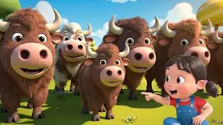 Five Little Bison Stomp, Stomp, Stomp | Nursery Rhymes for Kids & Baby Songs