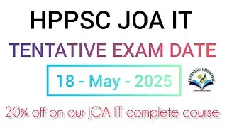 Hppsc JOA IT Exam date announced | Boost up your preparations guys #hpjoa #hpexams