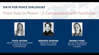 Data for Peace Dialogue: From Data to Peace: A Conversation with Facebook